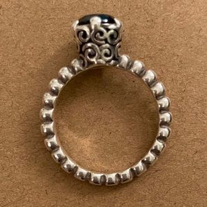 Pandora secret winds black spinel ring